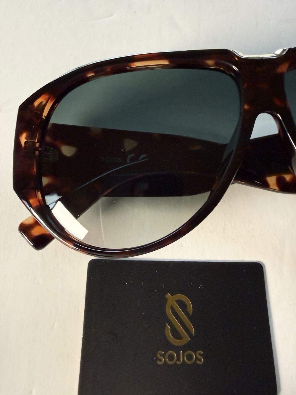 Sojo’s sunglasses Aviator Faux Tortoise Trendy Vintage Polarised Square SJ2392